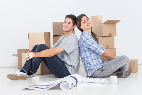 Furniture being protected during a Bayswater flat move