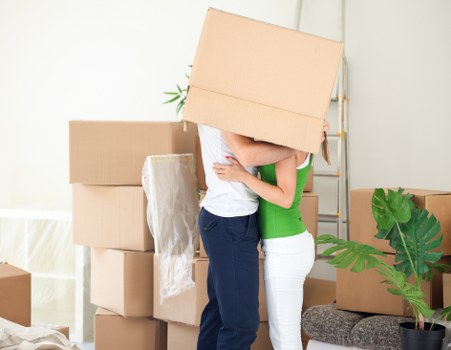 Moving day setup for office removals in Bayswater with furniture placement